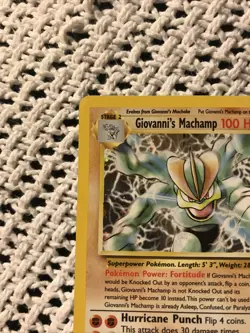 Pokemon Giovanni’s Machamp Holographic Gym Challenge 6/132 Never Played - Image 2