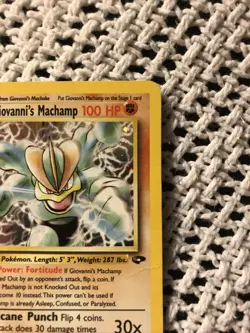 Pokemon Giovanni’s Machamp Holographic Gym Challenge 6/132 Never Played - Image 3