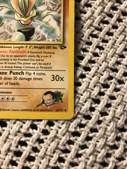 Pokemon Giovanni’s Machamp Holographic Gym Challenge 6/132 Never Played - Image 4
