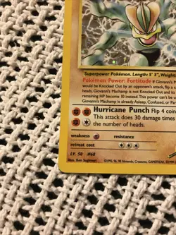Pokemon Giovanni’s Machamp Holographic Gym Challenge 6/132 Never Played - Image 5