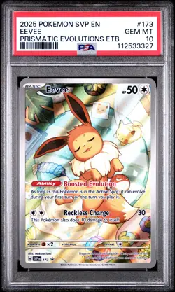 2025 POKEMON SVP EN-SV BLACK STAR PROMO #173 EEVEE PSA 10 - Image 1