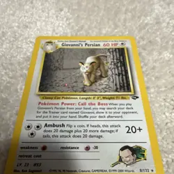 Pokemon Giovanni's Persian 8/132 Gym Challenge Holo Rare 60 HP Wizards 2000 - Image 3