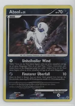 Absol German Pokemon Diamond & Pearl Secret Wonders #21 2007 - Image 1