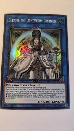 Curious, the Lightsworn Dominion EXFO-EN091 Super Rare YuGiOh TCG... - Image 1