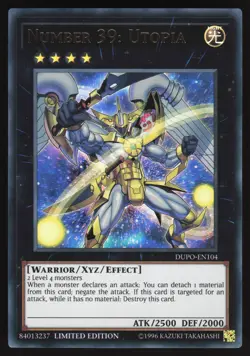 Number 39: Utopia - DUPO-EN104 - Ultra Rare - 1st Edition Yugioh - Image 1