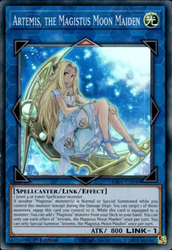 Artemis, The Magistus Moon Maiden - Super Rare 1st Edition RA01-EN049 NM YuGiOh - Image 1