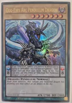 YuGiOh Odd-Eyes Arc Pendulum Dragon Ultra Rare 1st Edition LEDD-ENC00 - Image 1