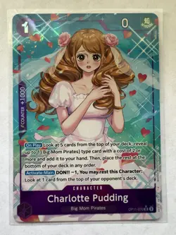 One Piece TCG Charlotte Pudding OP11-070 Alt Art NM English - Image 1