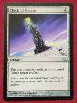 Magic The Gathering FIFTH DAWN CLOCK OF OMENS artifact card MTG - Image 1