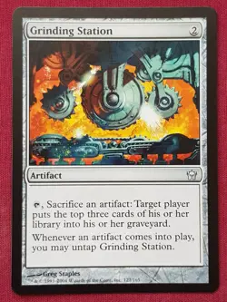 Magic The Gathering FIFTH DAWN GRINDING STATION artifact card MTG - Image 1