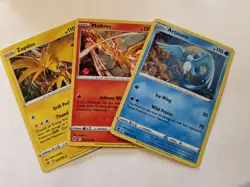 Articuno Moltres Zapdos - SWSH Holo Rare Set Lot - Pokemon Card - NM - Image 1
