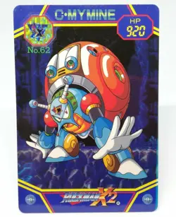 No.62 Christer Mymine MEGA (ROCK) Man X2 Card 1992～1997 BANDAI CAPCOM JAPAN - Image 1