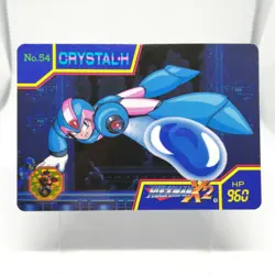 54 Crystal Hunter MEGA (ROCK) Man X2 Card 1994 BANDAI JAPAN CAPCOM TCG - Image 1
