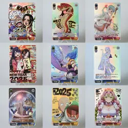 18×One Piece Dragon Ball YGO Doujin Card 2025 New year Series Custom DIY - Image 1