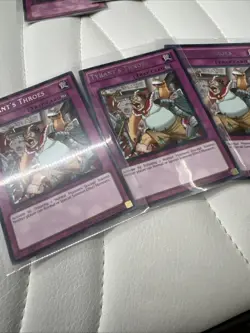 3x Yu-Gi-Oh! Tyrant’s Throes Trap Card X1 Lp Rare 1st Edition - Image 1