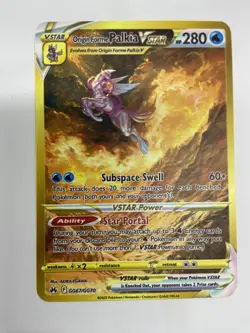 Card-Collectible Gift Display HP280 Origin Forme Palkia VSTAR Gold Metal Pokemon - Image 1