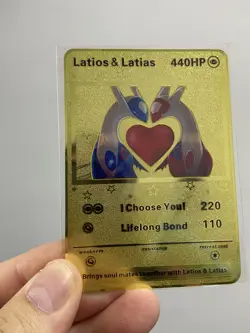 Latios&Latias Gold Metal Pokemon Card-Collectible Gift Display！HOT!! - Image 1