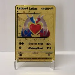 Latios&Latias Gold Metal Pokemon Card-Collectible Gift Display！HOT!! - Image 2