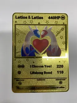 Latios&Latias Gold Metal Pokemon Card-Collectible Gift Display！HOT!! - Image 3