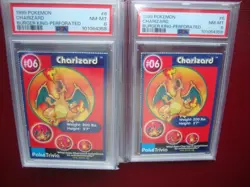 1999 Burger King Pokemon Charizard Perforated card #6 Psa 8 Nm/Mint Centered - Image 1