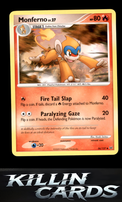 Monferno 56/127 Pokemon Uncommon Platinum Card LP - Image 1