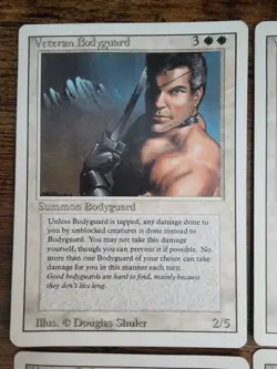 4x MTG Veteran Bodyguard ⭐LP Slight Warp ⭐Revised Edition ⭐16 HQ PICS Magic x4 - Image 3
