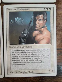 4x MTG Veteran Bodyguard ⭐LP Slight Warp ⭐Revised Edition ⭐16 HQ PICS Magic x4 - Image 5