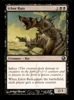 Ichor Rats LP Light Play Scars of Mirrodin MTG [7213] - Image 1