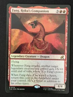 1x MTG Fang, Roku's Companion (Foil) - Avatar: The Last Airbender (TLE) #115 - Image 1