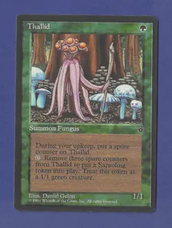 1994 Magic the Gathering - Thallid (Pink) - Summon Fungus - Fallen Empires MTG - Image 1