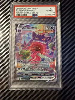 Pokemon TCG Gengar VMAX 271/264 Swsh08: Fusion Strike PSA 10 Gem Mint - Image 1