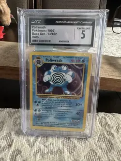 1999 Pokemon Poliwrath Base Set #13/102 Holo CGC 5 - Image 1