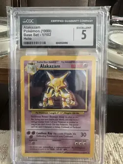 1999 Pokemon Alakazam Base Set #1/102 Holo CGC 5 - Image 1