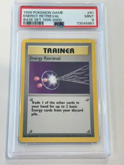 1999 Pokemon Game Energy Retrieval Base Set #81 PSA 9 MINT - Image 1