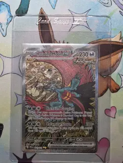 Pokemon TCG English Prismatic Evolution's 162/131 Roaring Moon EX SIR LP/NM - Image 1
