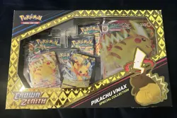 Pokemon TCG Crown Zenith Pikachu VMAX Factory Sealed Special Collection Box READ - Image 1