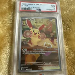2023 Pokemon PAR EN Plusle Illustration Rare Full Art 193/182 PSA 9 MINT - Image 1