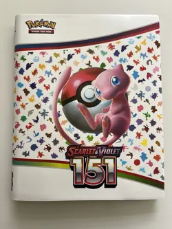 Pokemon SV 151 Complete Base Set 1-165 with Mew Binder - Image 1
