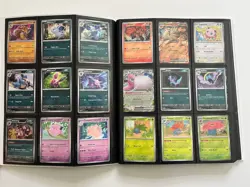 Pokemon SV 151 Complete Base Set 1-165 with Mew Binder - Image 4