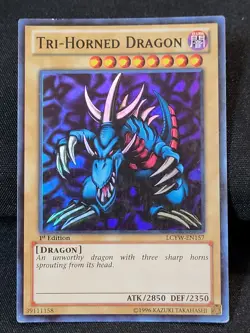 YuGiOh Tri-Horned Dragon LCYW-EN157 Super Rare 1st Ed MP - Image 1