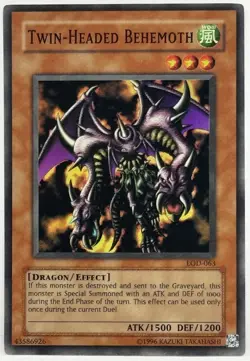 Yu-Gi-Oh! Twin-Headed Behemoth LOD-063 Legacy of Darkness-Unlimited Edition - Image 1