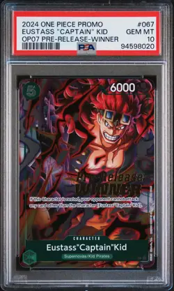 2024 ONE PIECE PROMOS #067 EUSTASS "CAPTAIN" KID PSA 10 - Image 1