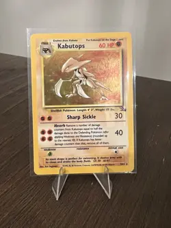 Pokemon TCG Kabutops 9/62 Fossil Holo Card 1999 WOTC Unlimited LP - Image 1