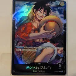 Bandai Monkey.D.Luffy ST08-001 Foil Leader Card Starter Deck 8 One Piece CCG - Image 3