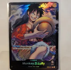 Bandai Monkey.D.Luffy ST08-001 Foil Leader Card Starter Deck 8 One Piece CCG - Image 4