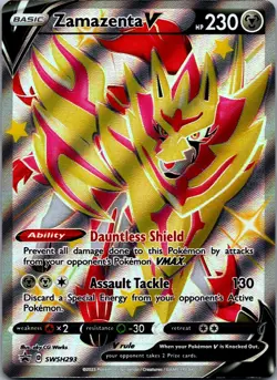 Zamazenta V (Shiny) - SWSH293 SWSH: Sword & Shield Promo Cards Promo Holo NM - Image 1
