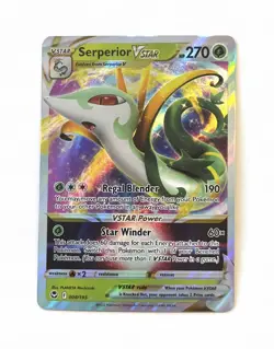 Serperior VSTAR 008/19 Ultra Rare Holo Silver Tempest Pokemon Cards NM - Image 1