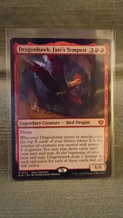 Dragonhawk, Fate's Tempest Bloomburrow 0132 Mythic Regular MTG NM - Image 1