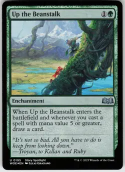 Foil Up the Beanstalk 195 Wilds of Eldraine U - Image 1
