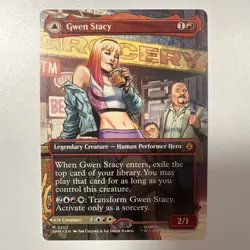 Gwen Stacy 0202 Borderless Marvel's Spider-Man Non Foil MTG Magic The Gathering - Image 1